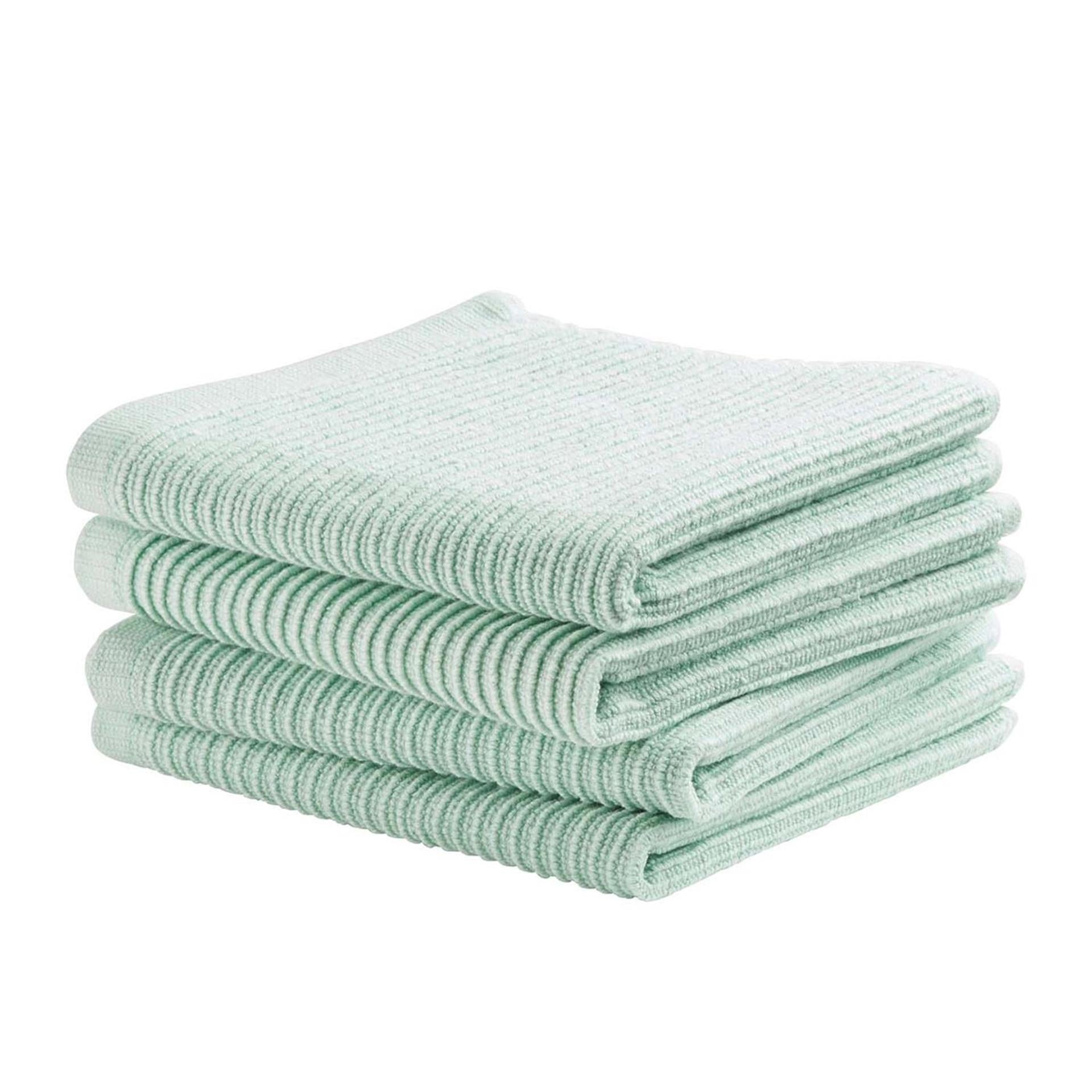 Ddddd vaatdoek stripe pastel groen 30x30cm pak a 4 stuks