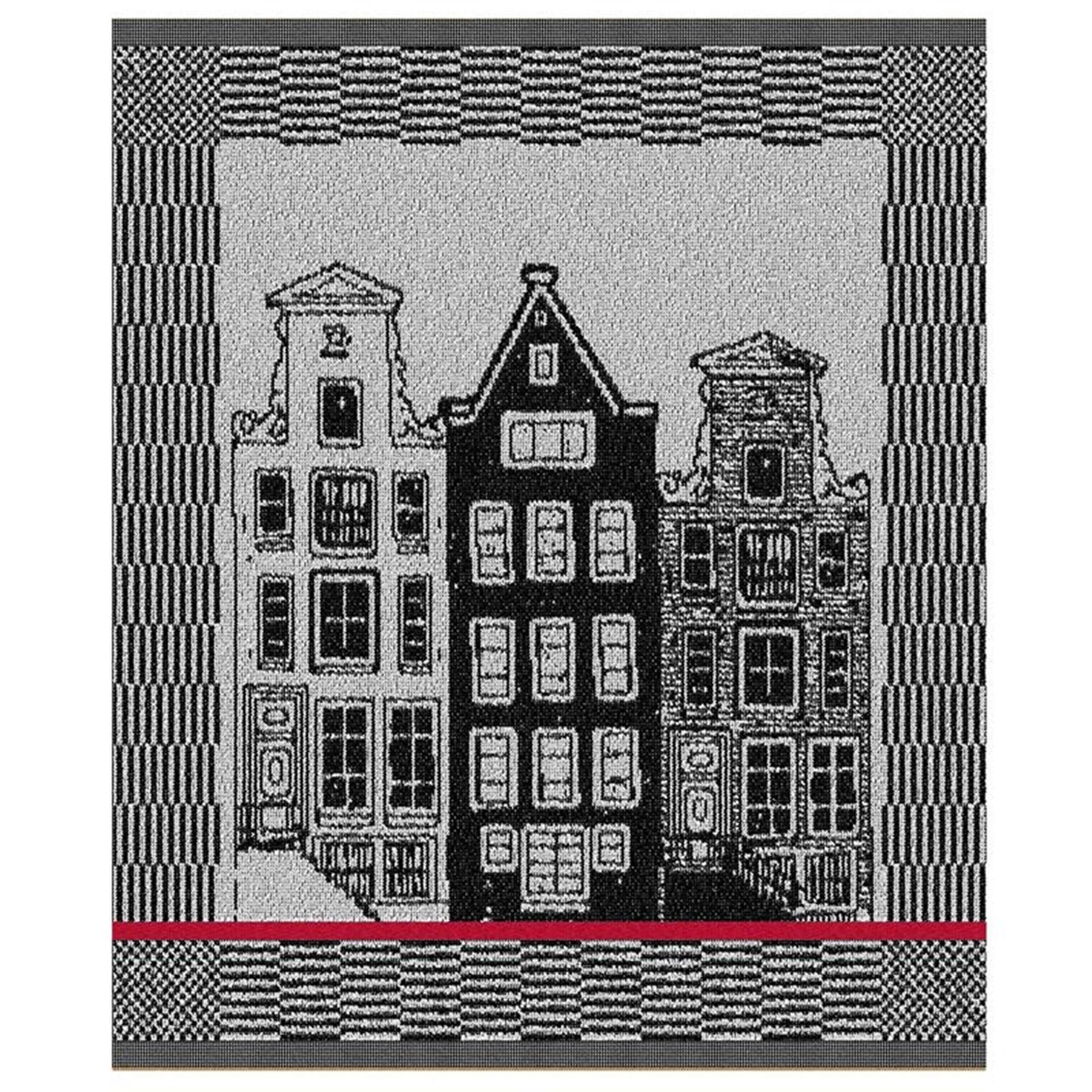 Ddddd keukendoek canal 50x55cm zwart 6st