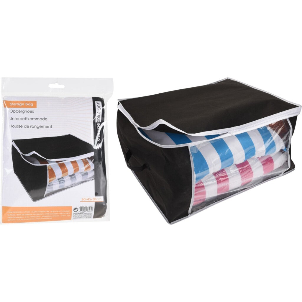 Opbergoplossingen Opbergoplossingen Opberghoes 60x45x30 cm Zwart Transparant