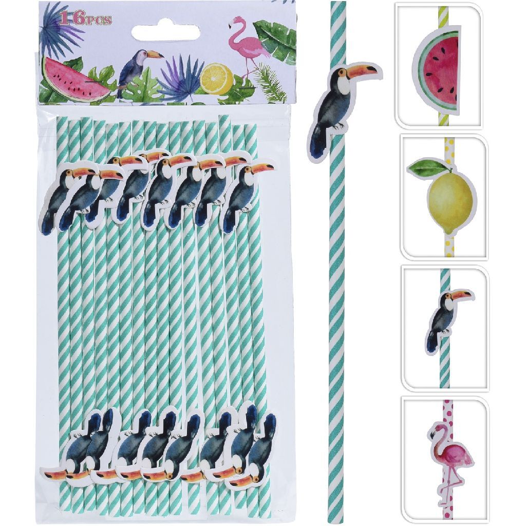 Basis Papieren Rietjes met Figuur