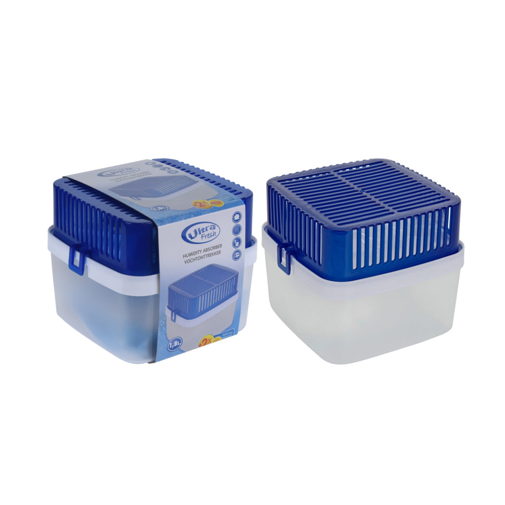 Ultra frisse vochtonttrekker 1,8l blauw wit