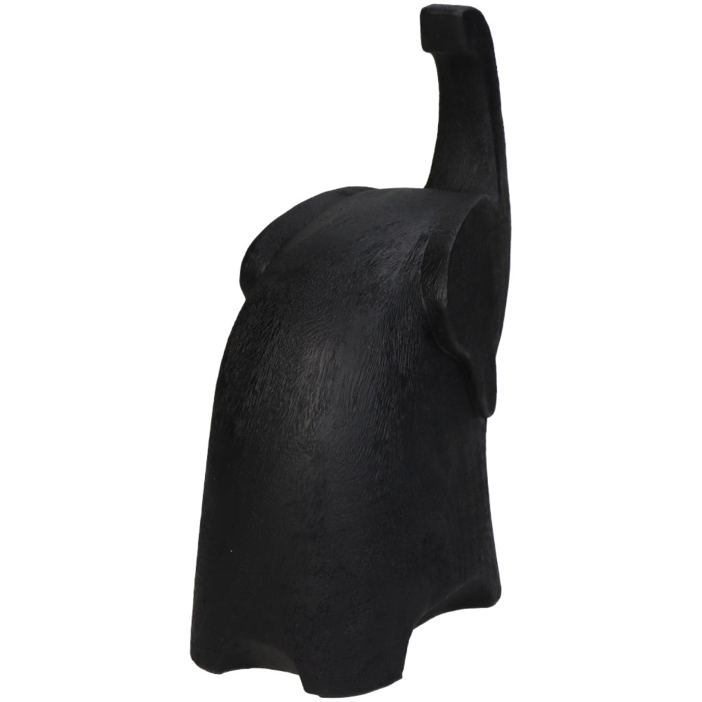 Diverse ornament olifant polyresin zwart 16x8x20,5cm