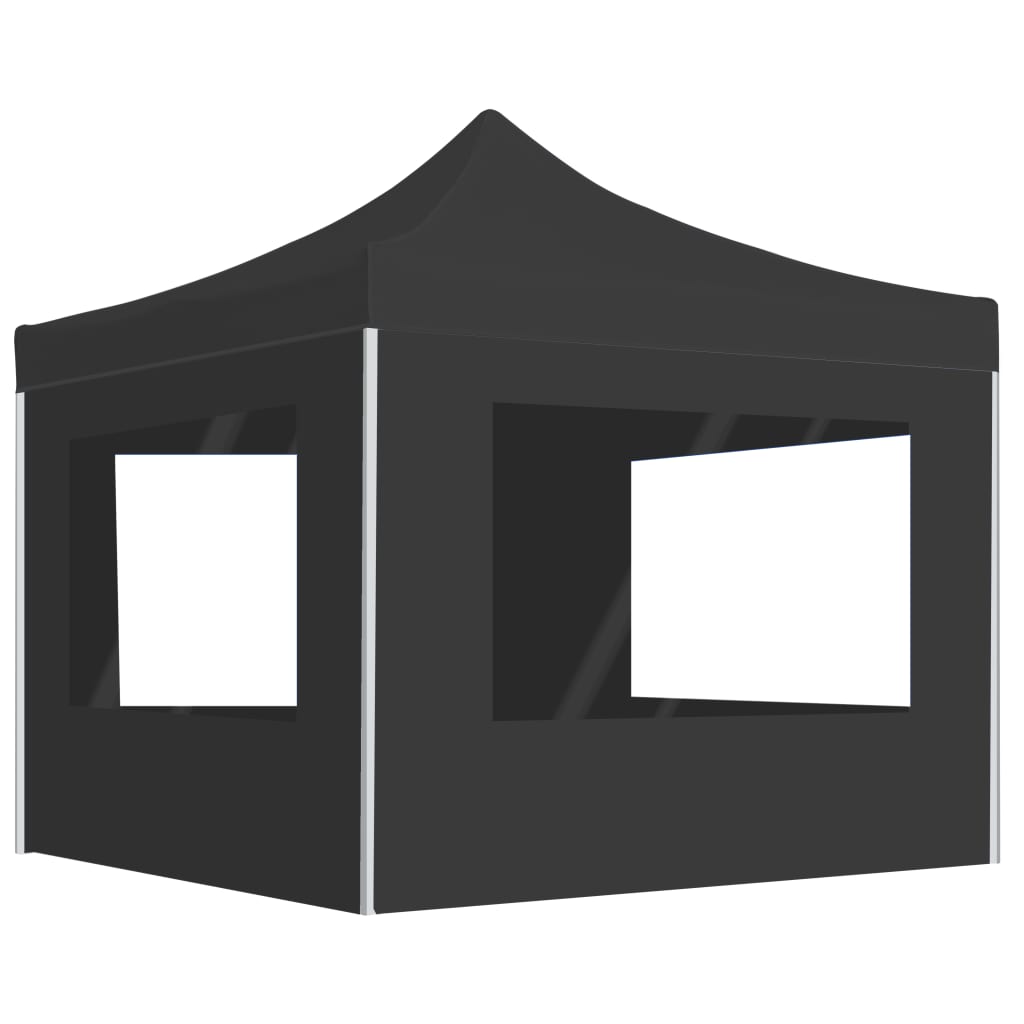 Vidaxl partytent inklapbaar met wanden 3x3m aluminium antraciet
