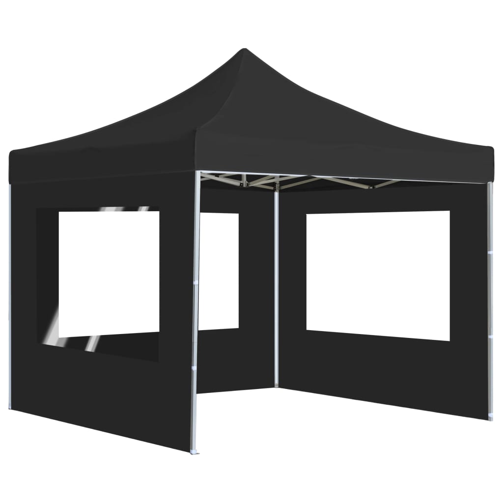 Vidaxl partytent inklapbaar met wanden 3x3m aluminium antraciet