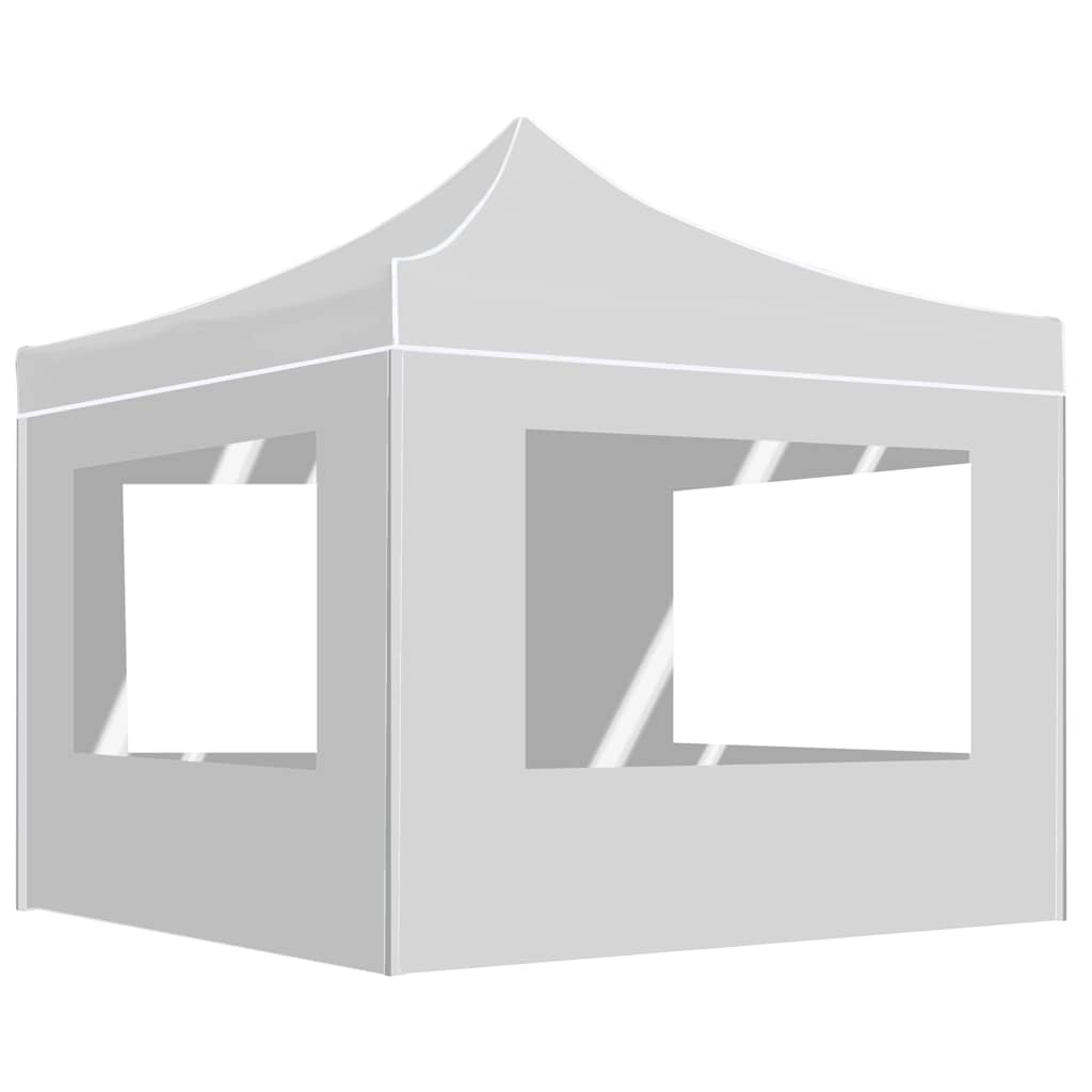Vidaxl partytent inklapbaar met wanden 3x3m aluminium wit