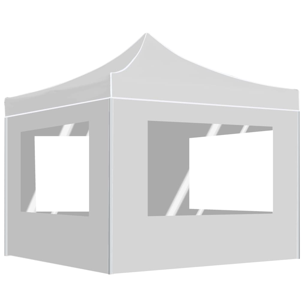 Vidaxl partytent inklapbaar met wanden 3x3m aluminium wit