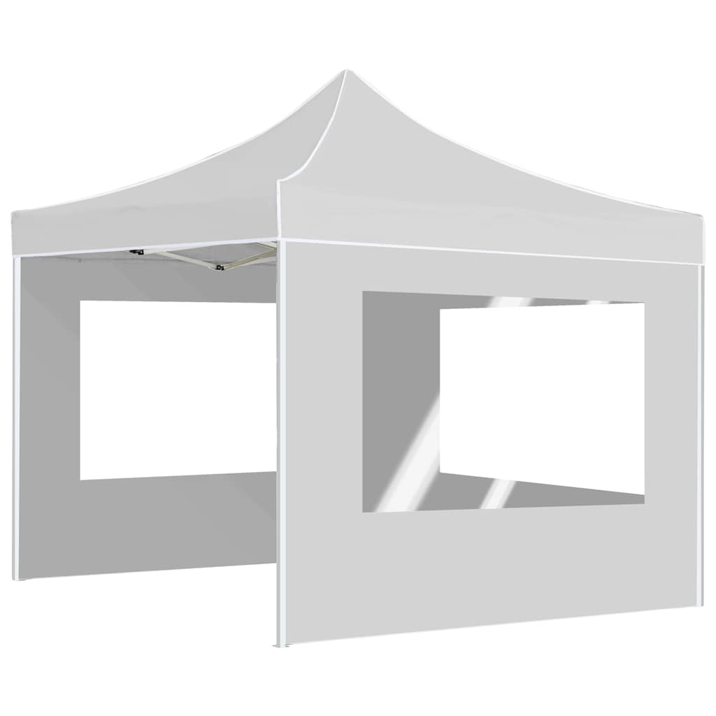 Vidaxl partytent inklapbaar met wanden 3x3m aluminium wit