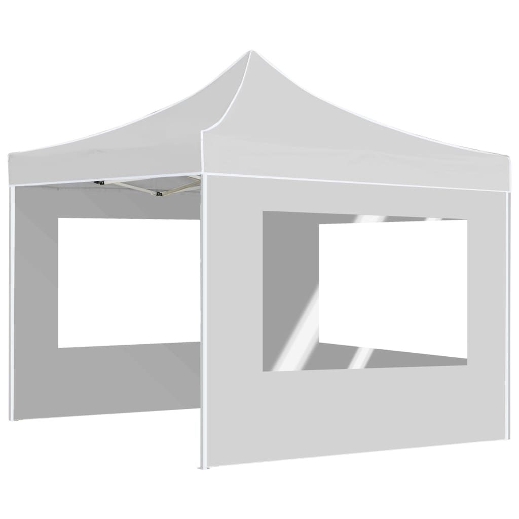 Vidaxl partytent inklapbaar met wanden 3x3m aluminium wit