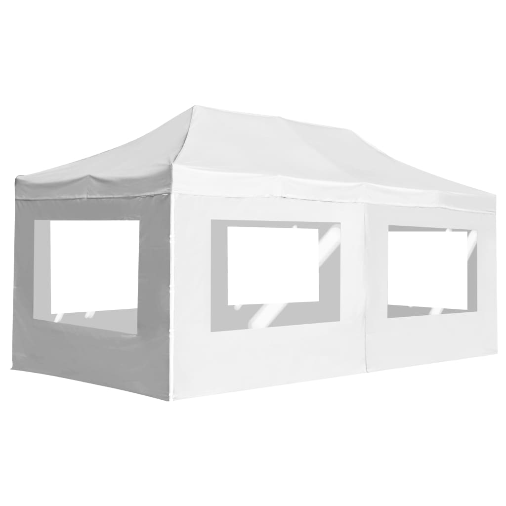 Vidaxl partytent inklapbaar met wanden 6x3m aluminium wit