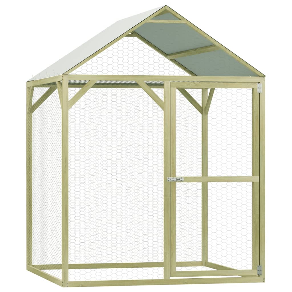 VidaXL Kippenhok 1,5x1,5x2m staal