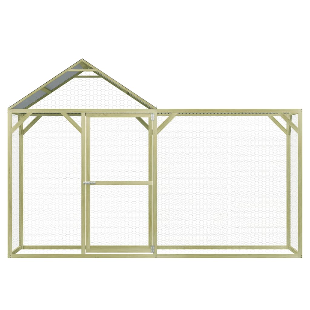 VidaXL Kippenhok 3x1,5x2m staal