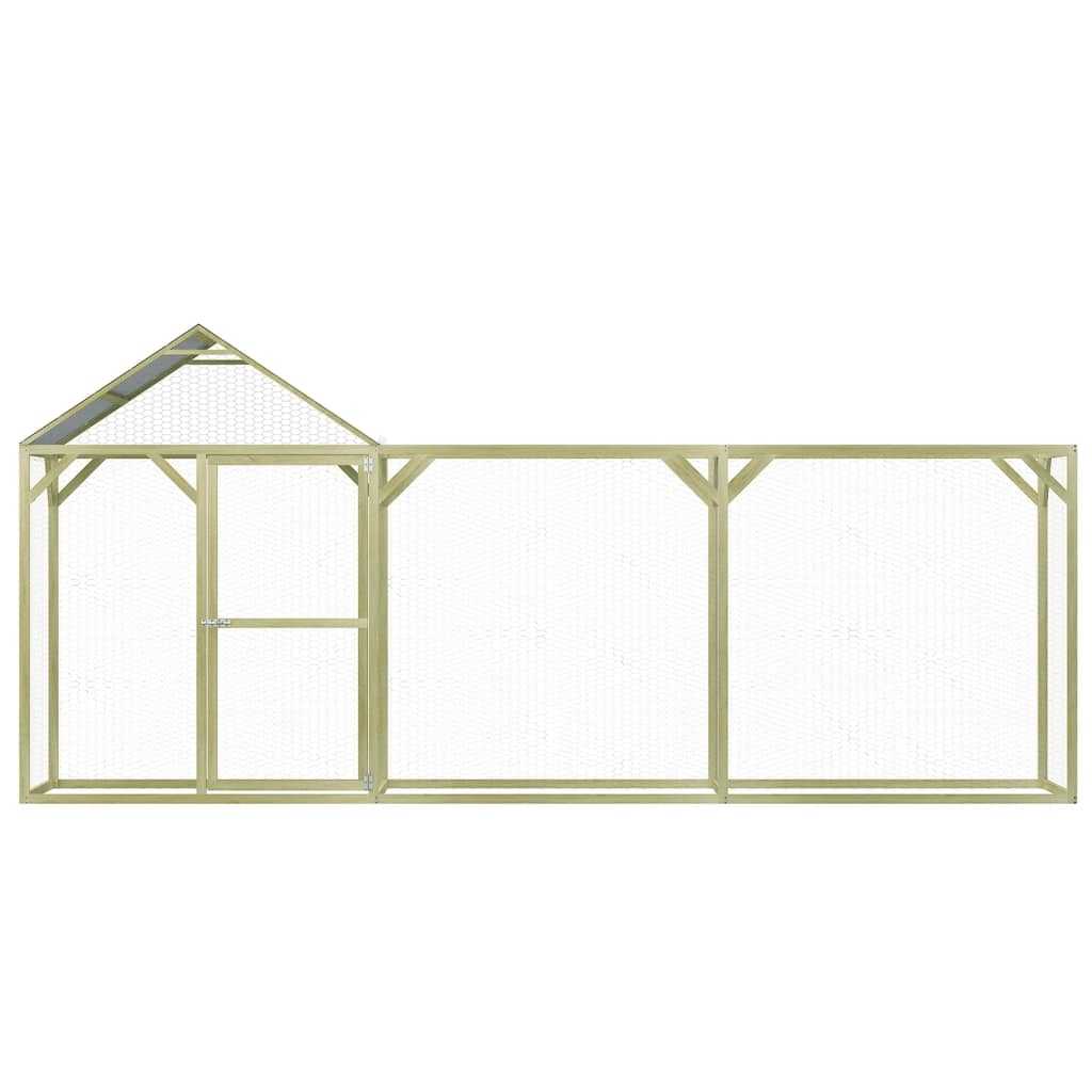 VidaXL Kippenhok 4,5x1,5x2m staal