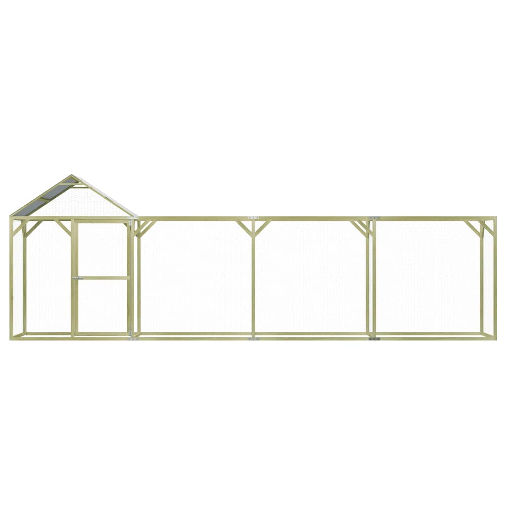 VidaXL Kippenhok 6x1,5x2m staal