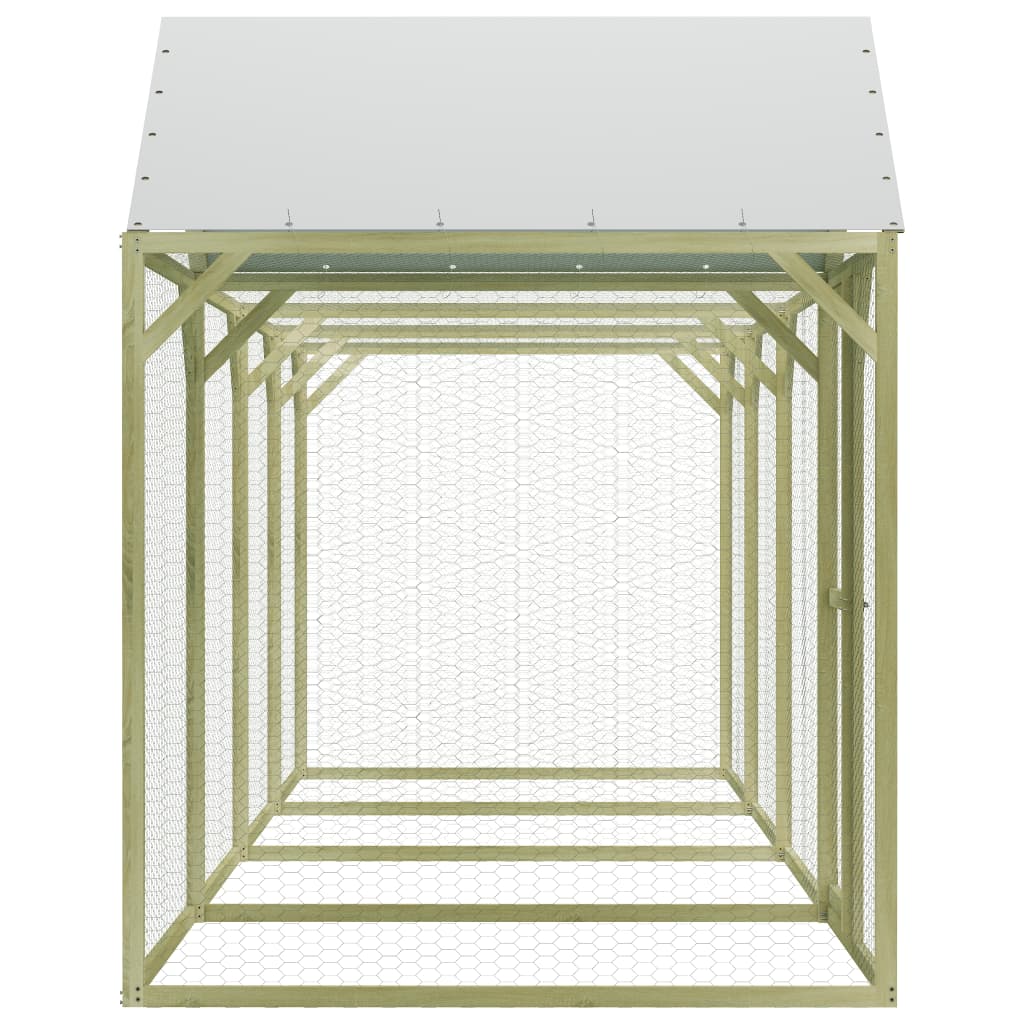 VidaXL Kippenhok 6x1,5x2m staal