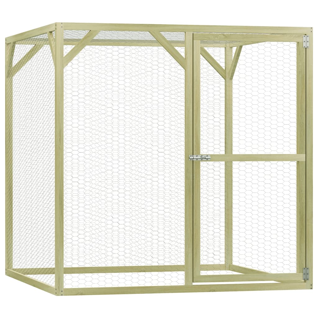 VidaXL Kippenhok 1,5x1,5x2m staal