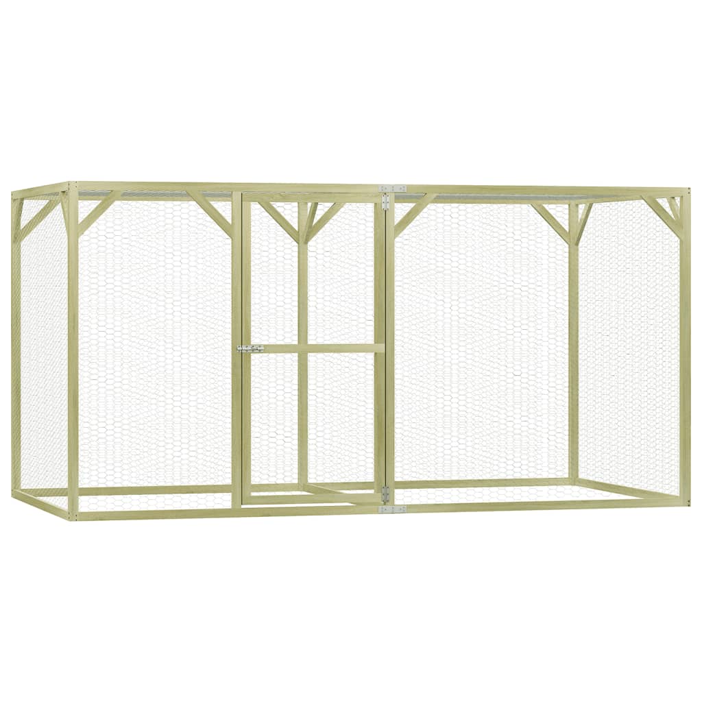 VidaXL Kippenhok 3x1,5x1,5m staal
