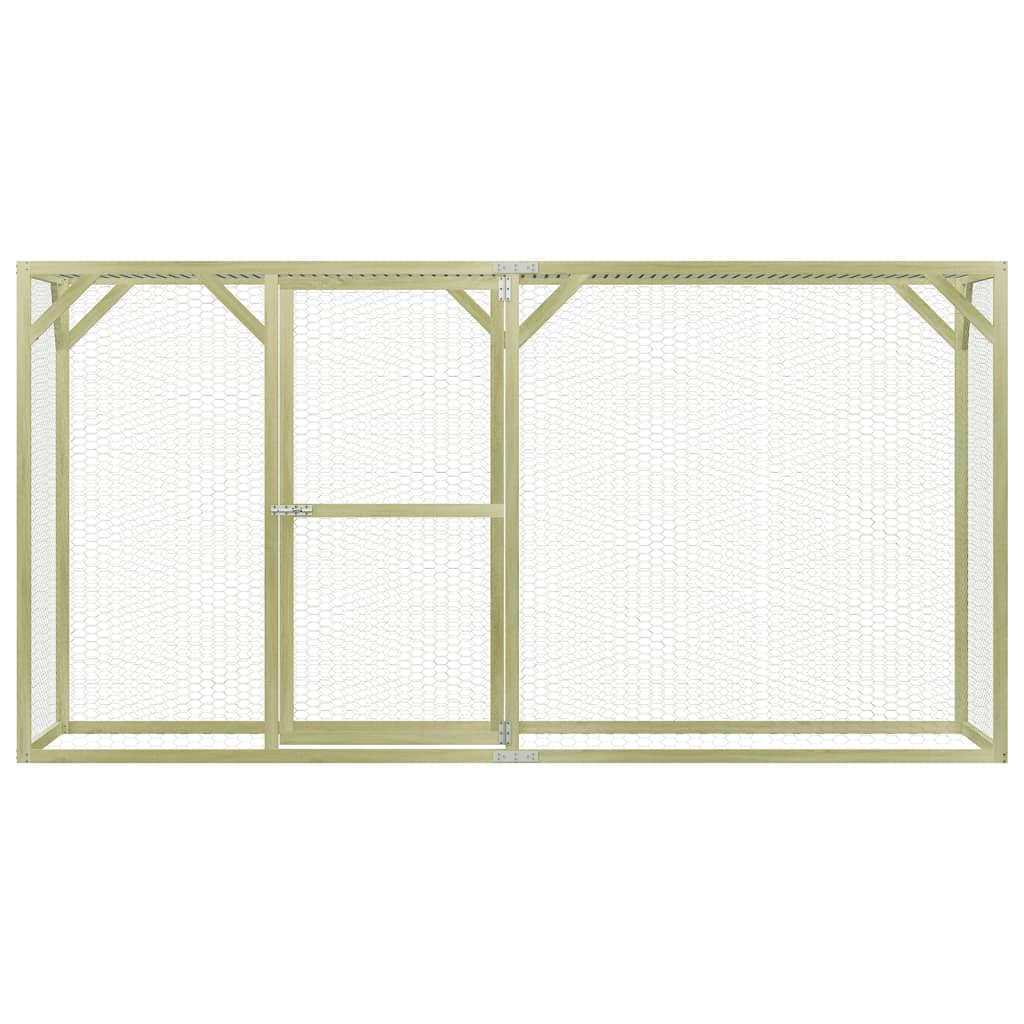 VidaXL Kippenhok 3x1,5x1,5m staal