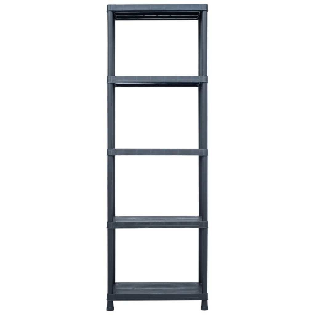 Vidaxl opbergrek 125 kg 60x30x180 cm kunststof zwart