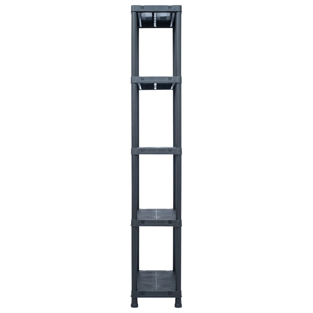 Vidaxl opbergrek 125 kg 60x30x180 cm kunststof zwart