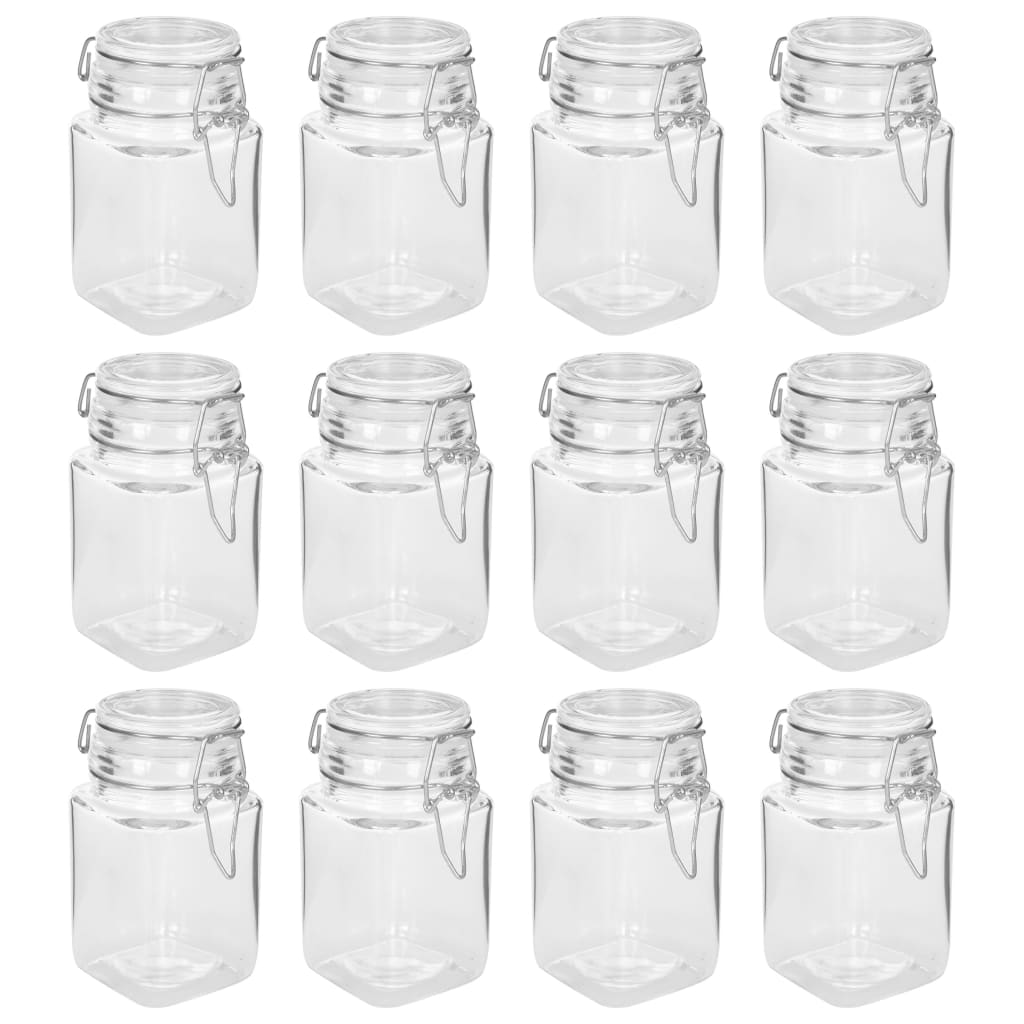 VidaXL Jampotten met sluiting 12 st 260 ml glas