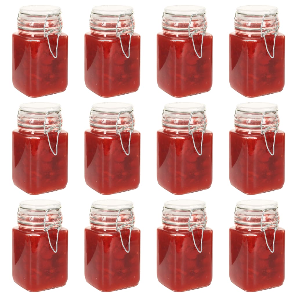 VidaXL Jampotten met sluiting 12 st 260 ml glas