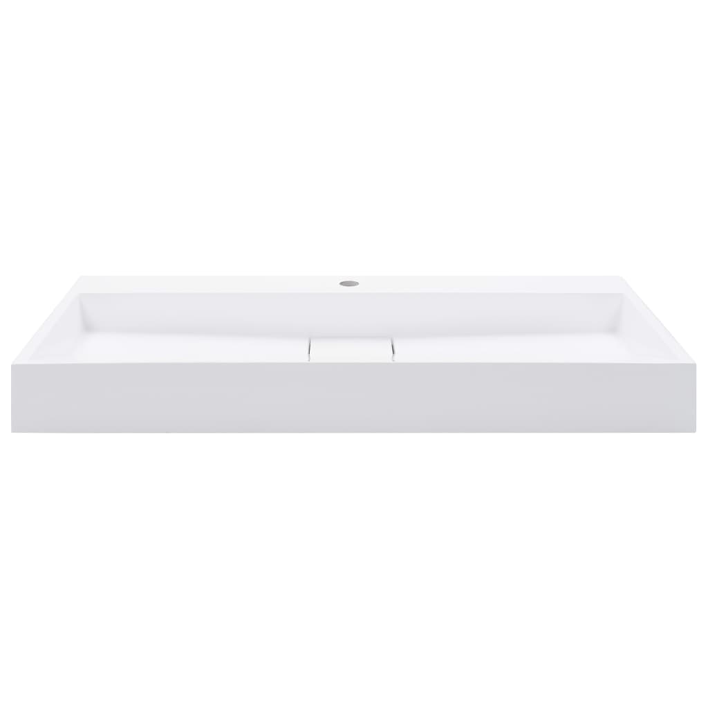 Vidaxl wastafel 100x46x11 cm mineraal gewonnen marmer wit