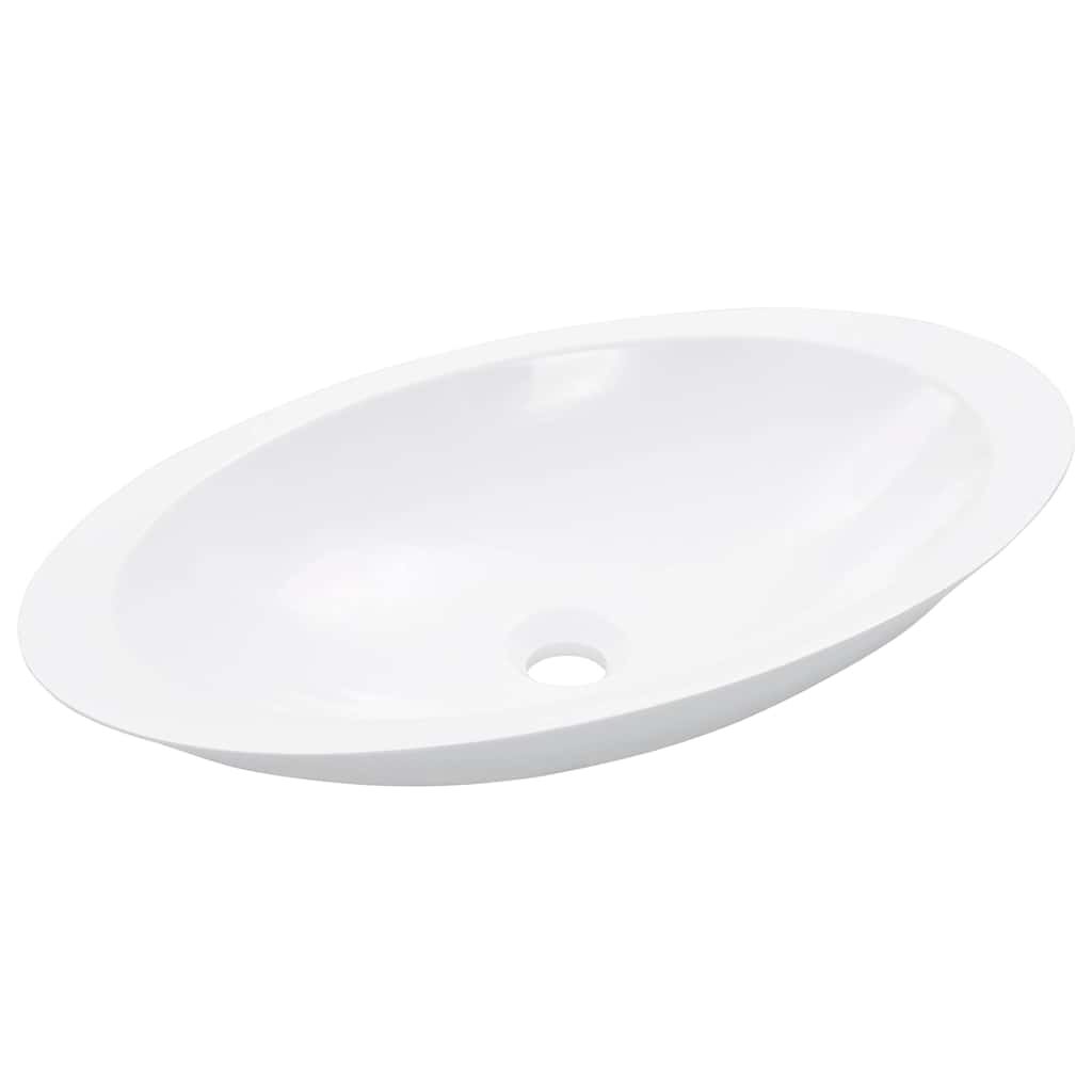 Vidaxl wastafel 59,3x35,1x10,7 cm mineraal gewonnen marmer gewonnen wit