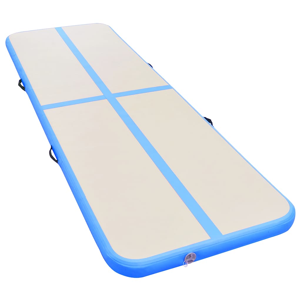 Vidaxl turnmat met pomp opblaasbaar 700x100x10 cm pvc blauw