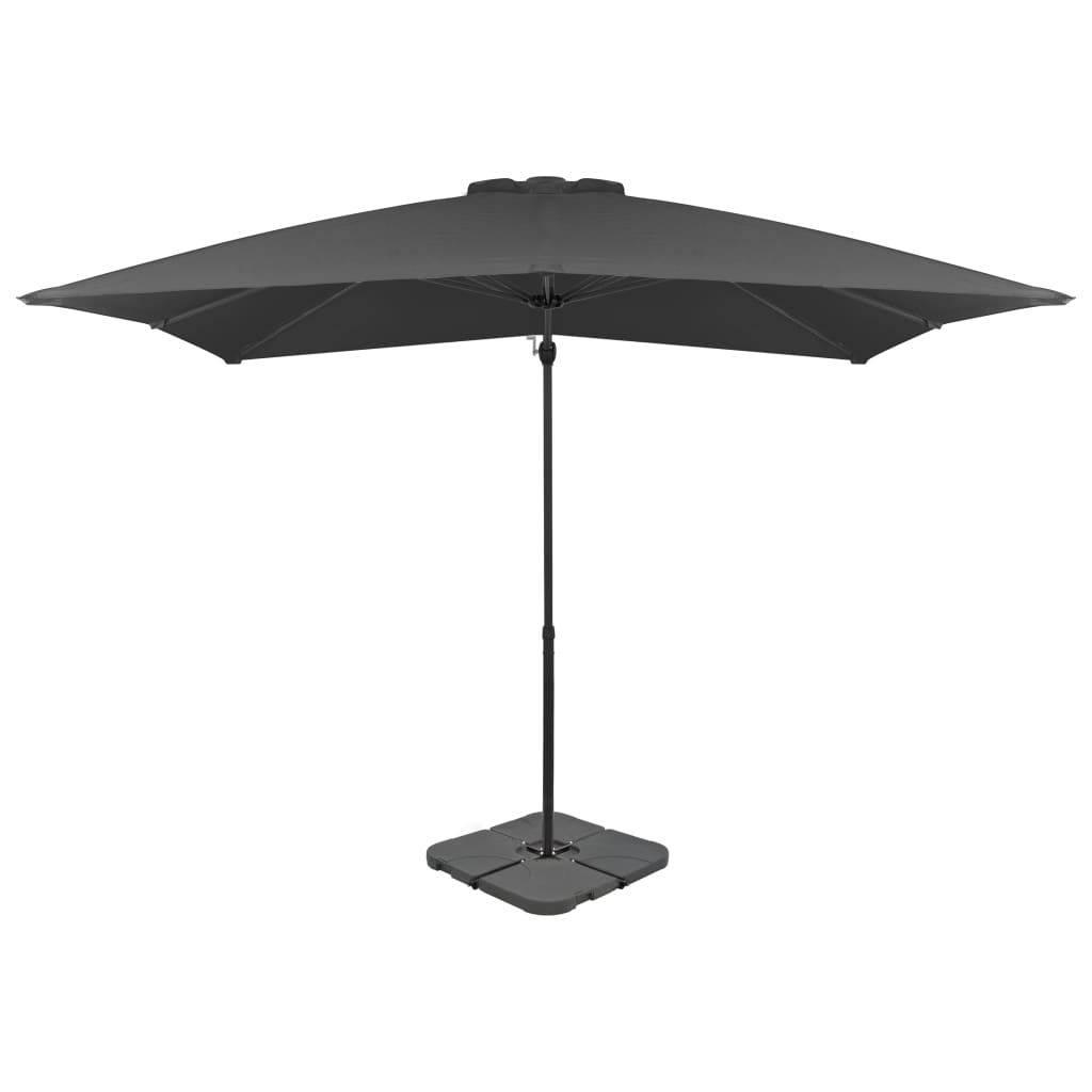 VidaXL Parasol met mobiele voet antracietkleurig