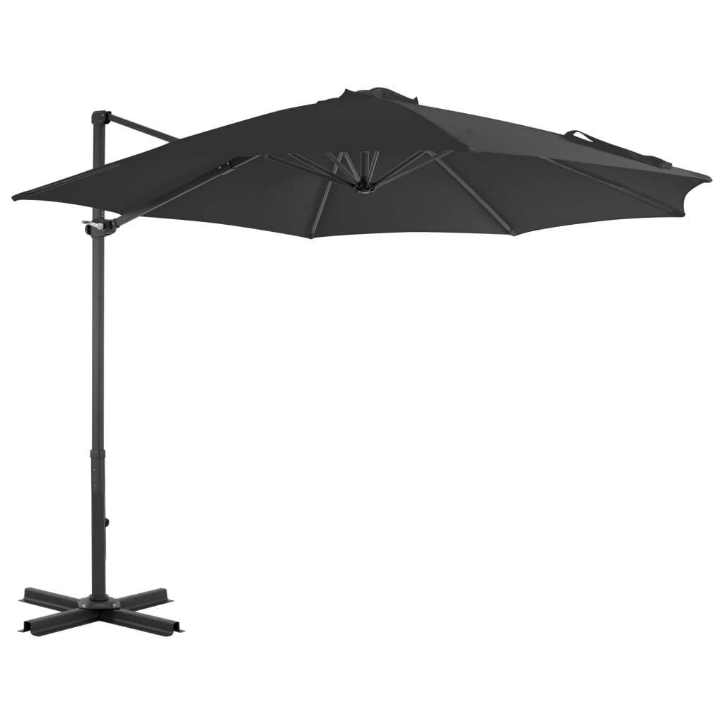 VidaXL Parasol met mobiele voet antracietkleurig