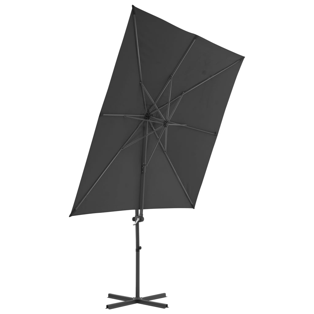 VidaXL Parasol met mobiele voet antracietkleurig