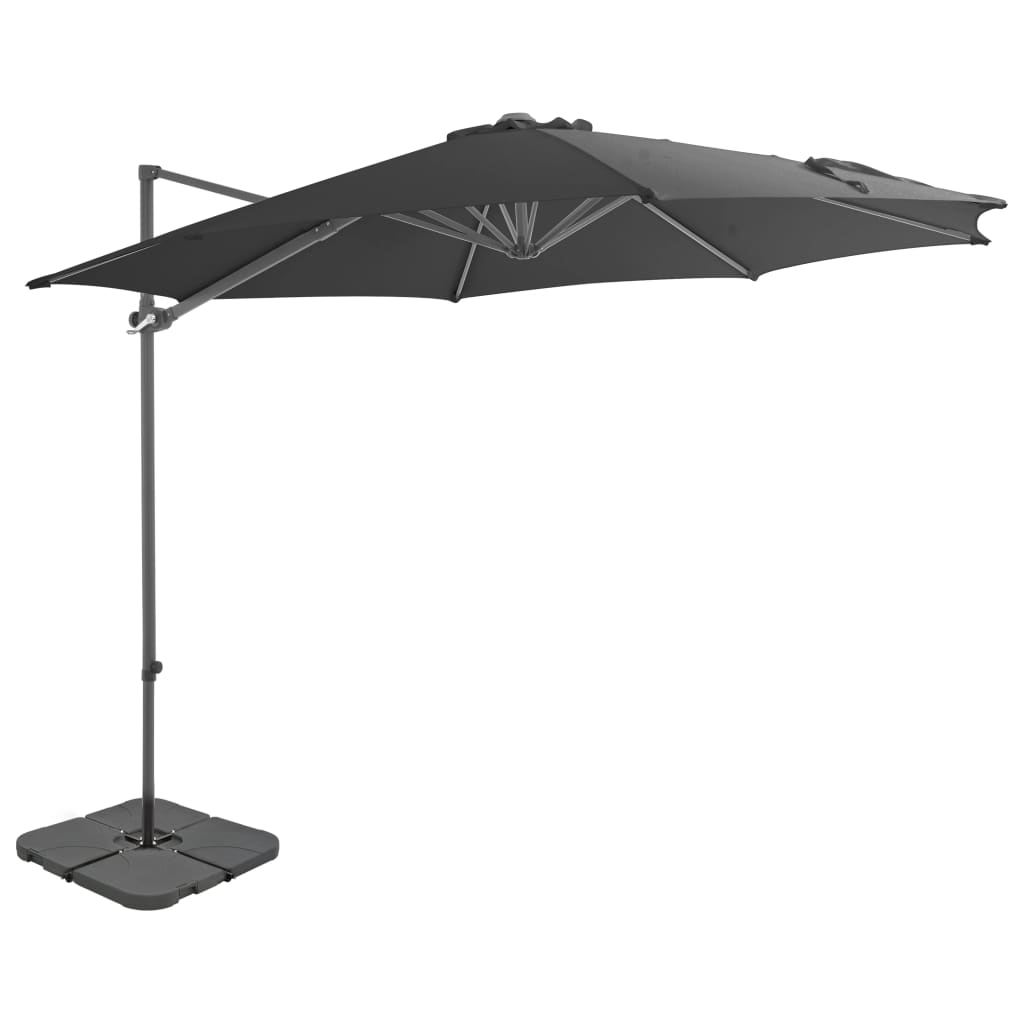 VidaXL Parasol met mobiele voet antracietkleurig