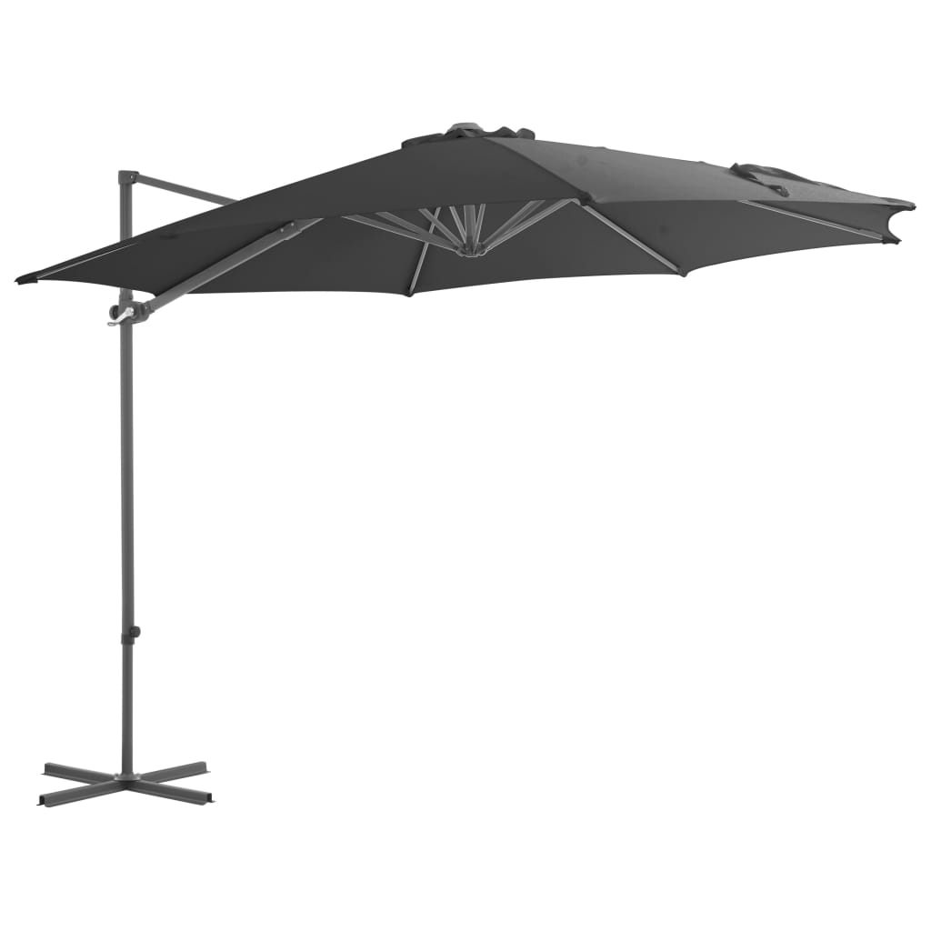VidaXL Parasol met mobiele voet antracietkleurig