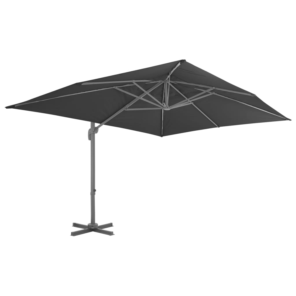 Vidaxl parasol met draagbare voet antracietkleurig