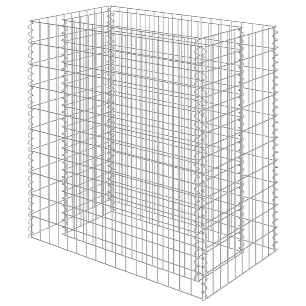 Vidaxl schanskorf plantenbak gebogen 90x50x100 cm gegalvaniseerd staal