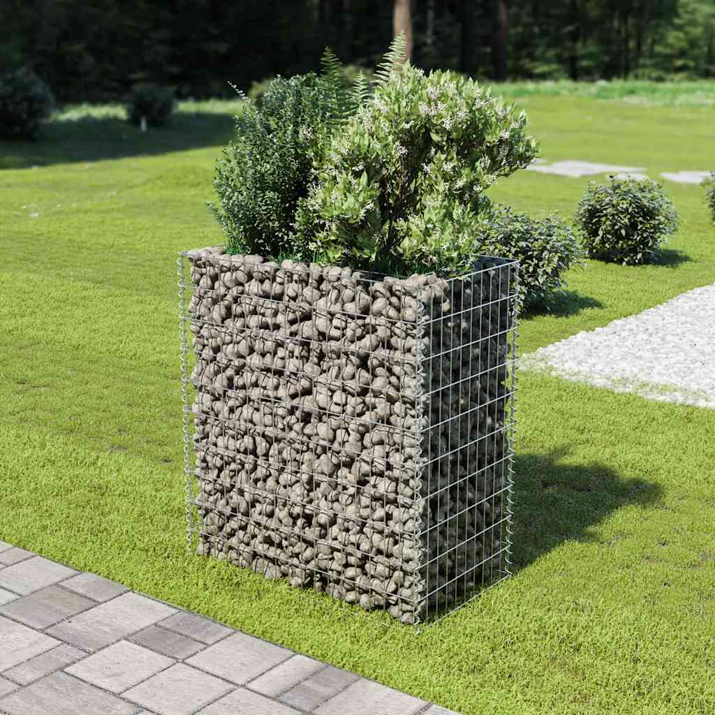 Vidaxl schanskorf plantenbak gebogen 90x50x100 cm gegalvaniseerd staal