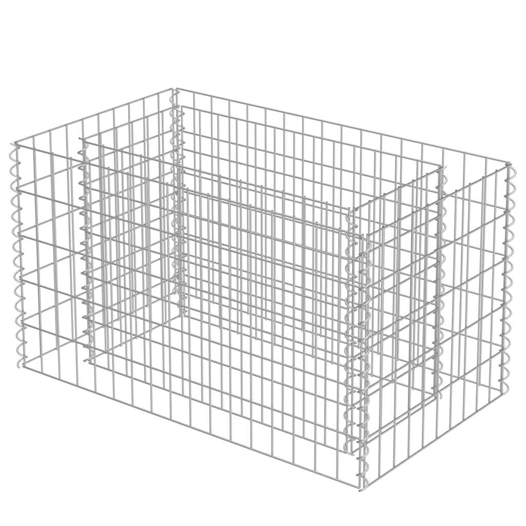 Vidaxl schanskorf plantenbak gebogen 90x50x50 cm gegalvaniseerd staal