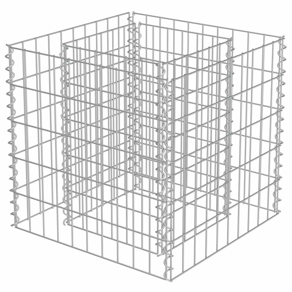 Vidaxl schanskorf plantenbak gebogen 50x50x50 cm gegalvaniseerd staal