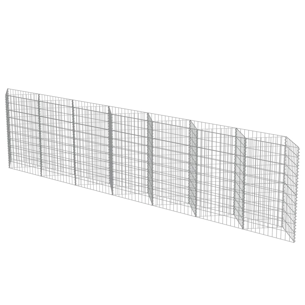 VidaXL Schanskorfmand 450x30x100 cm gegalvaniseerd staal