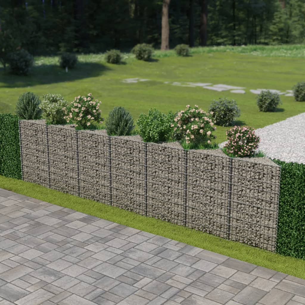 VidaXL Schanskorfmand 450x30x100 cm gegalvaniseerd staal