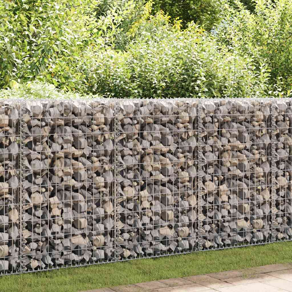 Vidaxl schanskorfmuur met deksels 80x20x100 cm gegalvaniseerd staal