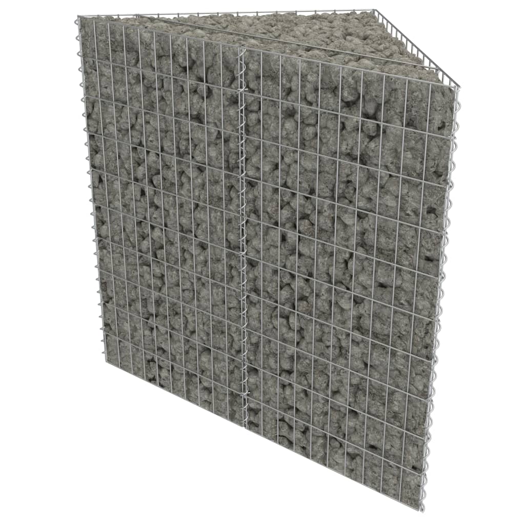 Vidaxl schanskorf plantenbak gebogen 75x75x50 cm gegalvaniseerd staal