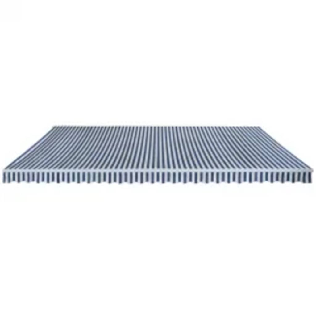 VidaXL Luifel handmatig uittrekbaar 600 cm blauw wit