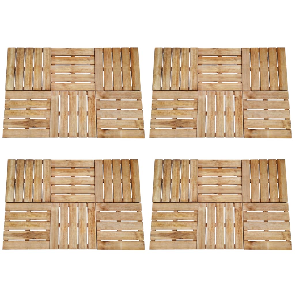 VidaXL 24 st Terrastegels 50x50 cm houtbruin