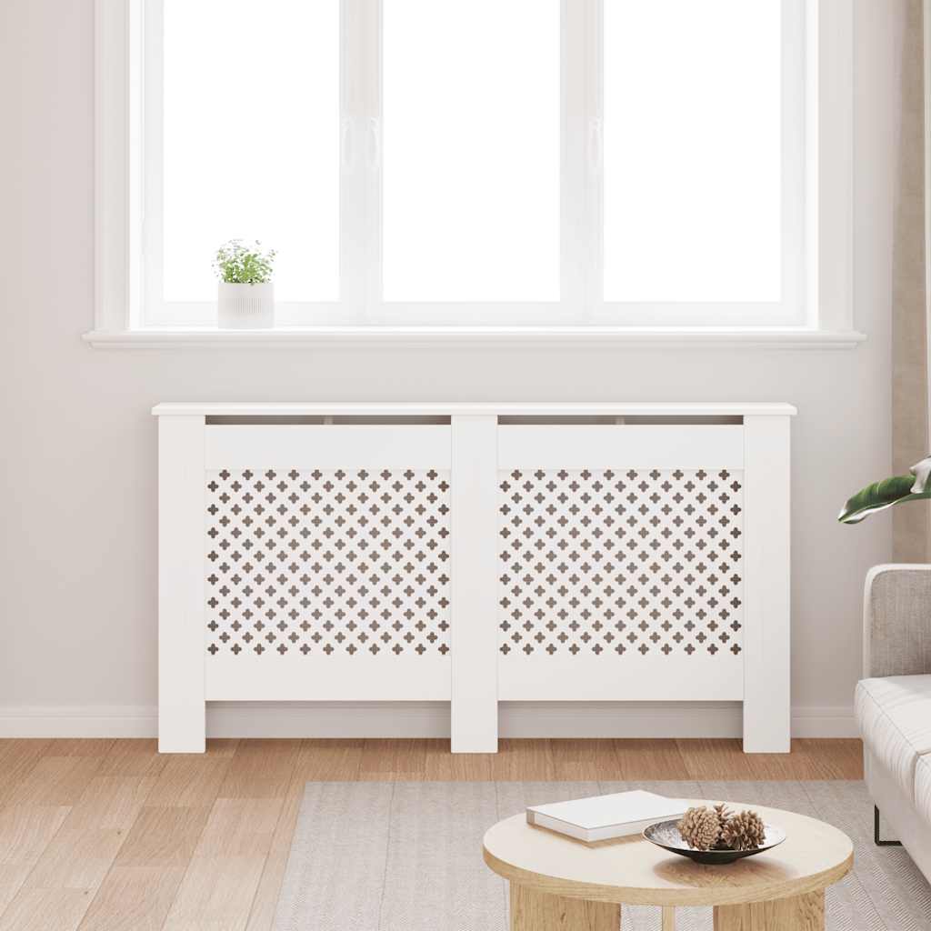 Vidaxl radiatorombouw 152x19x81,5 cm mdf wit