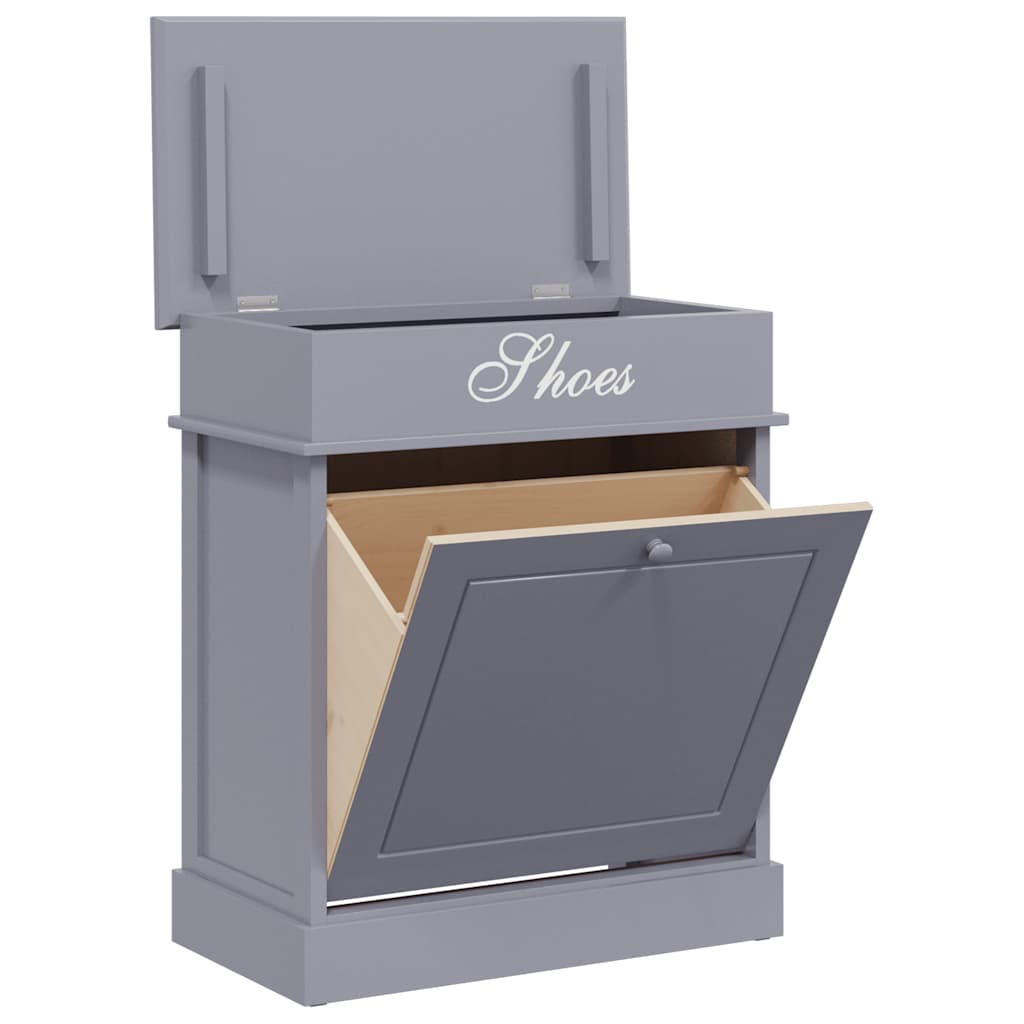 Vidaxl schoenenkast 50x28x58 cm paulowniahout grijs