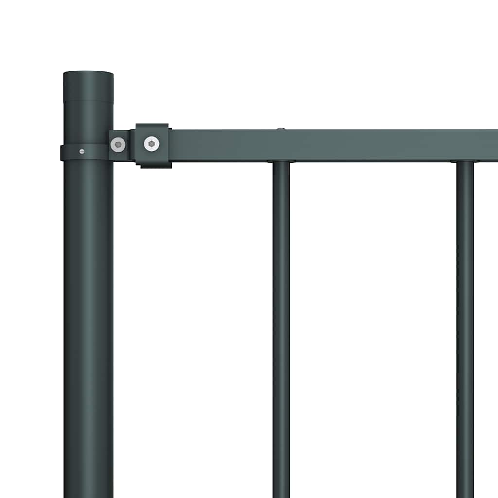 Vidaxl schuttingpaneel met palen gepoedercoat staal 1,81x0,75 m antraciet