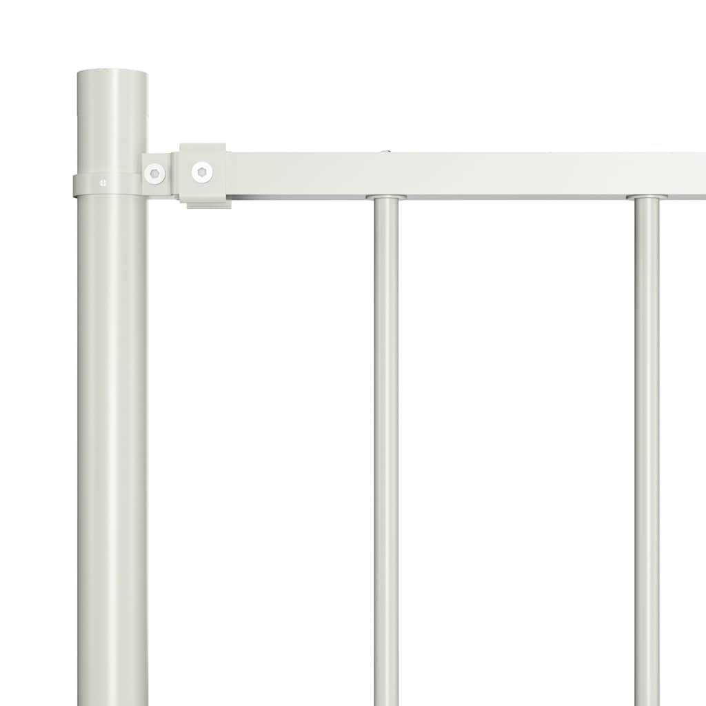 Vidaxl schuttingpaneel met palen gepoedercoat staal 1,81x0,75 m wit