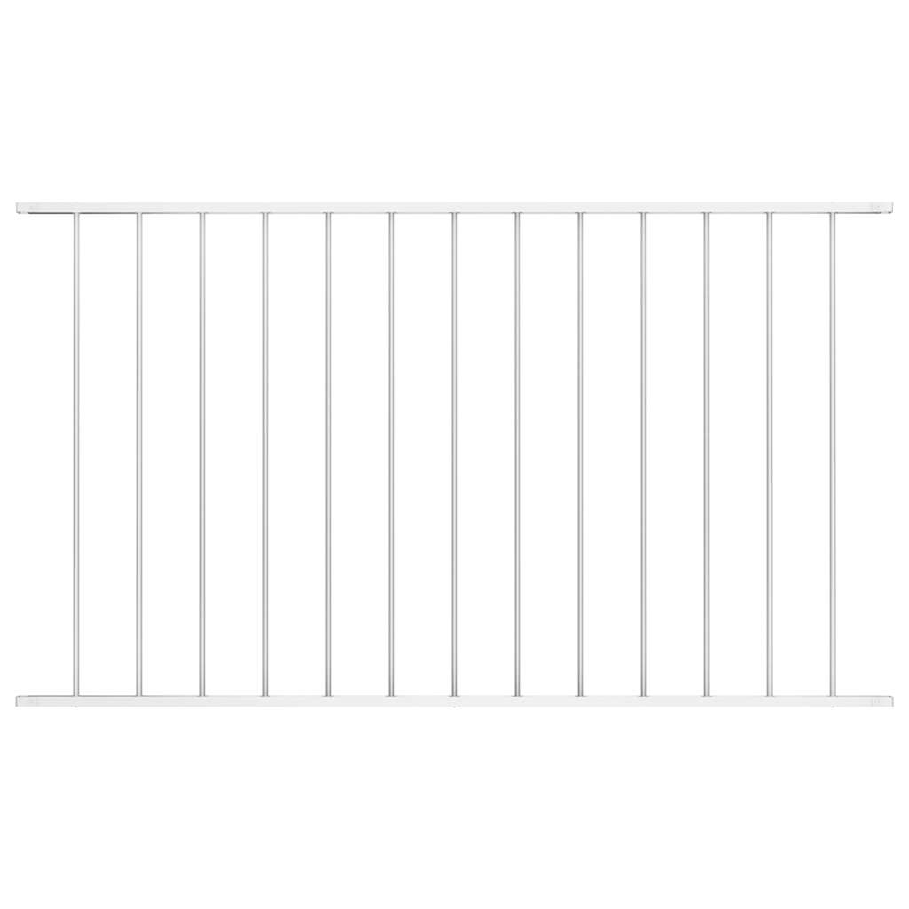 Vidaxl schuttingpaneel gepoedercoat staal 1,63x0,75 m wit