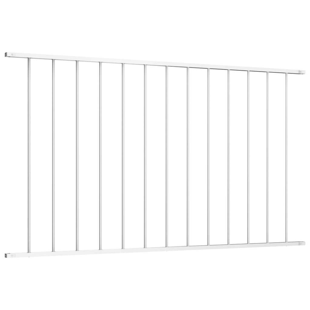 Vidaxl schuttingpaneel gepoedercoat staal 1,63x0,75 m wit